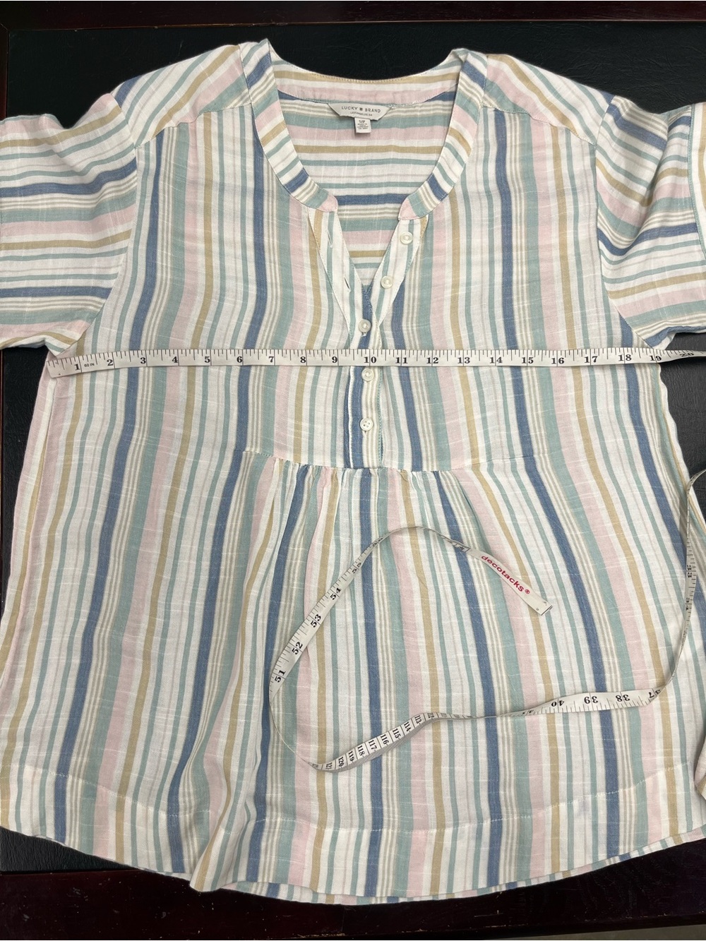 Lucky Brand striped blouse size small - Picture 7 of 8
